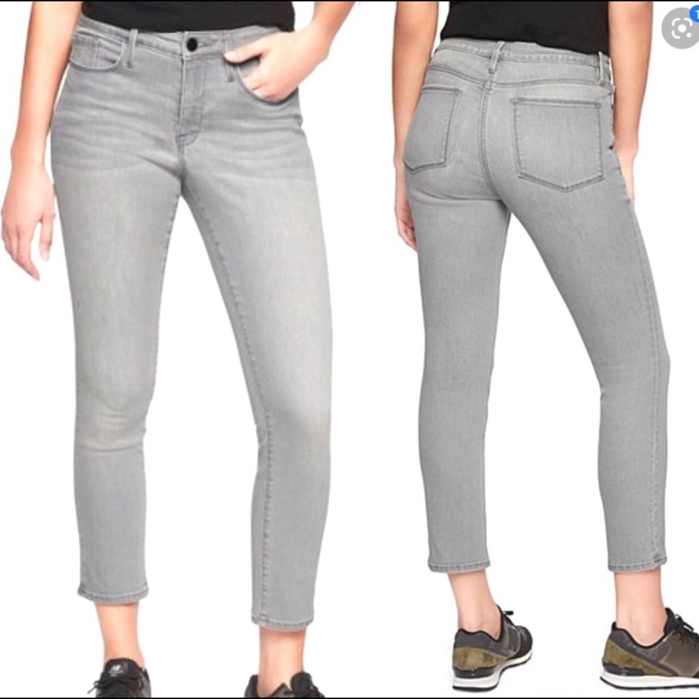 Athleta Sculptek Skinny Crop Jean Granite Wash